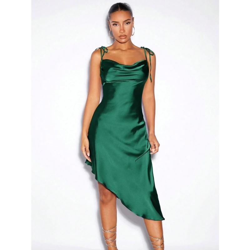 Женское летнее модное новое сексуальное платье с бретельками через шею