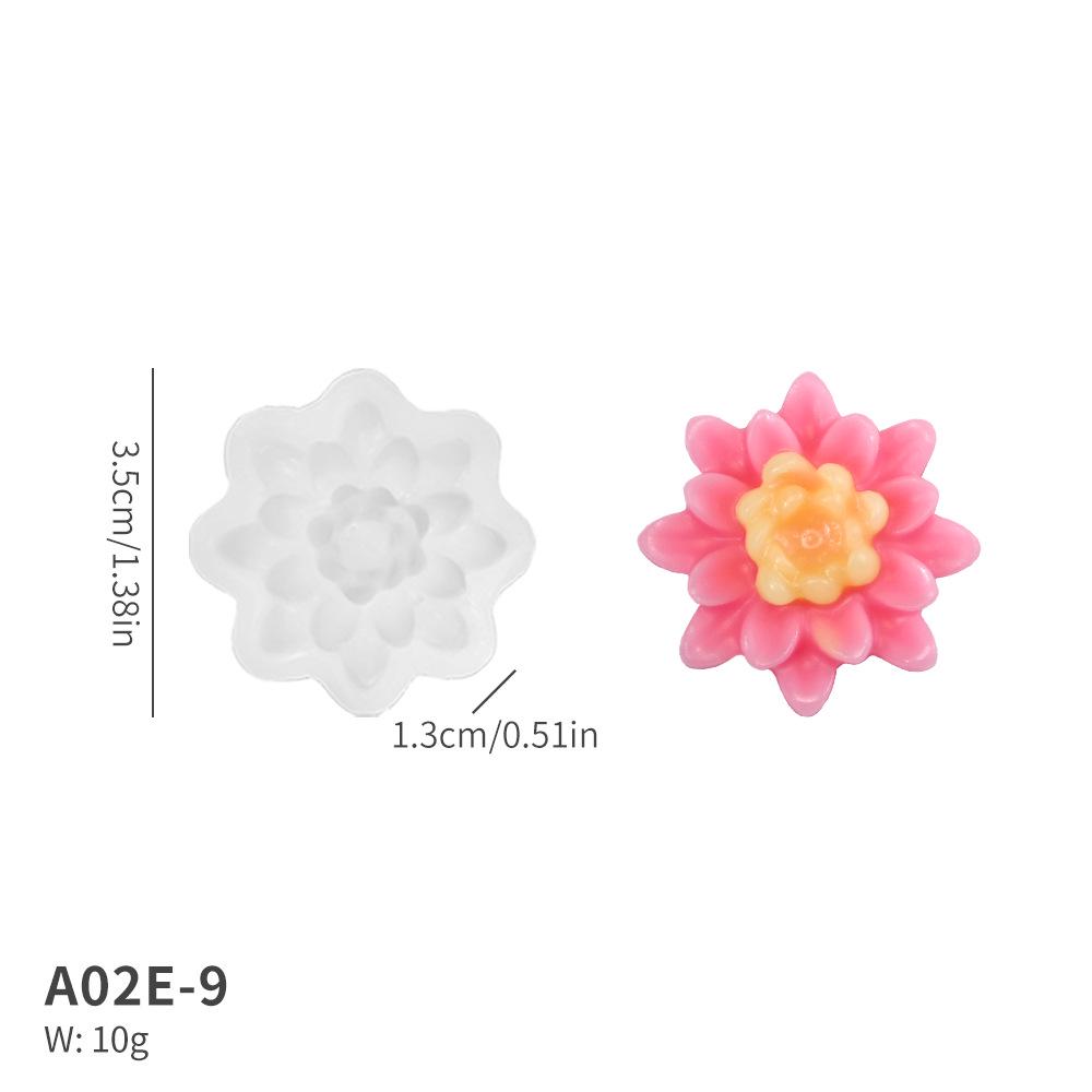 Силиконовая форма для свечи и мыла с ароматом лепестков розы 3D