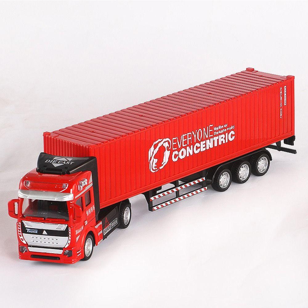 Plastic Container Transport Truck Toy Zinc Zinc Alloy Kids Toys 1:48 Transport Vehicle Toy Birthday Gift