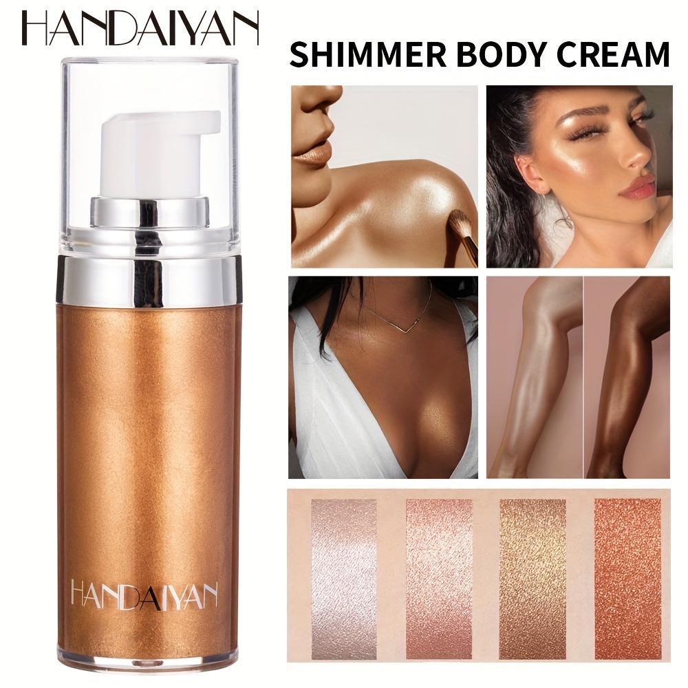 4 Shade Radiant Glow Highlighter Cream - Waterproof & Long-lasting Shimmer Makeup for Face & Body Full Body Gloss Liquid Highlighter