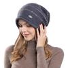 Soft Winter Knitted Hat Short Brim Ear Protection Hat Casual Beanies  Men Women