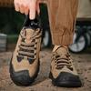 Fashion Autumn Men's Leather Outdoor Lace Up Anti Slip Sports Shoes Comfortable Lightweight Hiking Shoes Casual Breathable Hiking Shoes