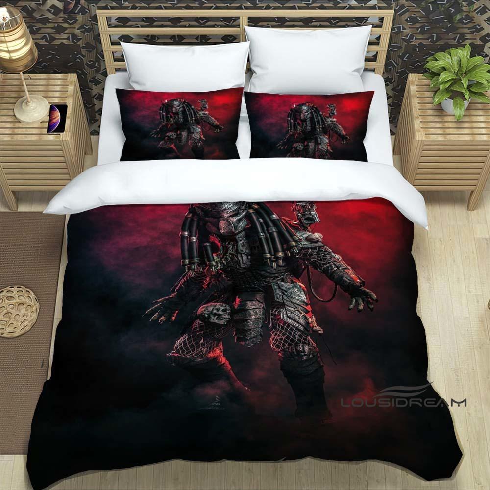 This bedding set features a print inspired by the movie "The Predator." It's an exquisite set including a duvet cover and pillow