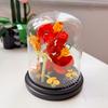 Строительный Блок Роза Цветок Настольное Украшение Праздничный Подарок Хороший Подарок Безопасное Использование Красивый Декор Для Детей Для Детей