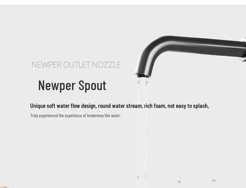 Concealed Wall-Mounted Fine Copper Basin Faucet for Hot/Cold Water