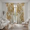 2-х компонентные HD цифровые желтые цветные европейские тисненые цветочные шторы для украшения дома в стиле декоративной гостиной и спальни