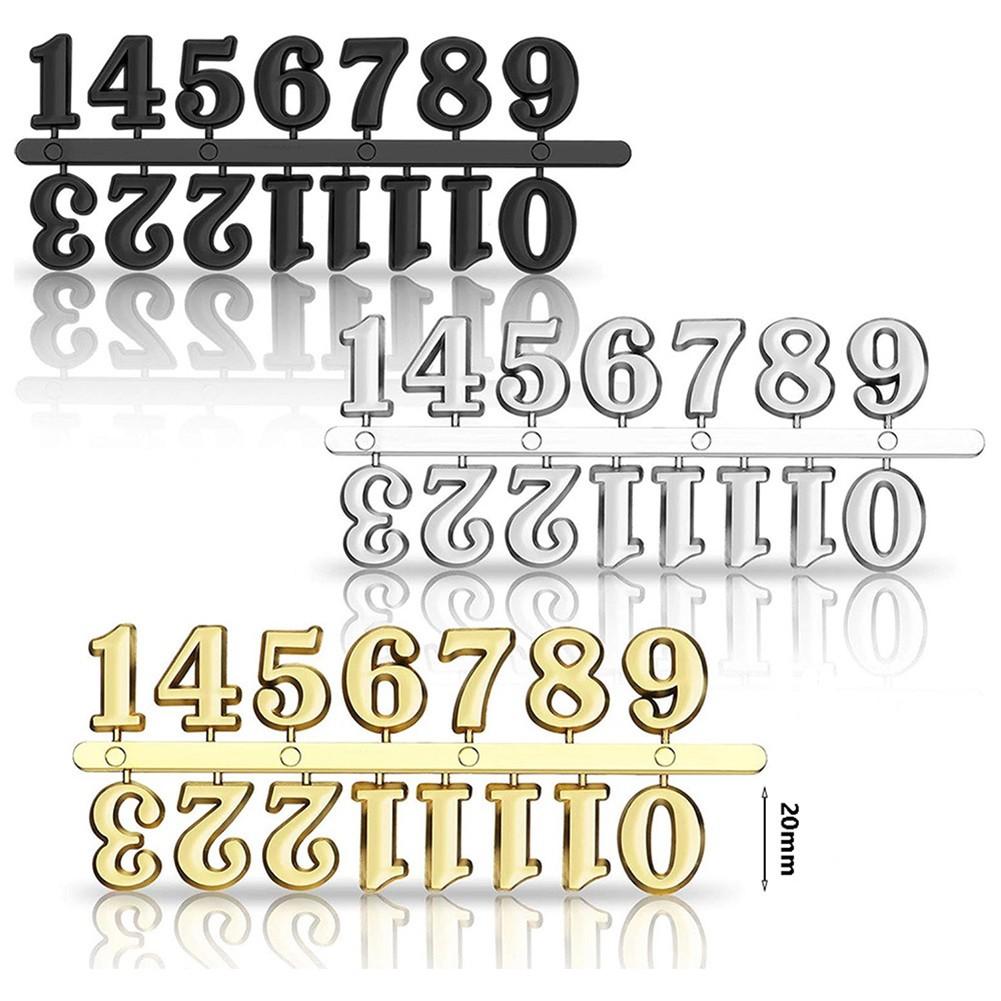 3pcs Clock Numerals Kit Arabic and Roman Number Hands Quartz DIY Digital Clock
