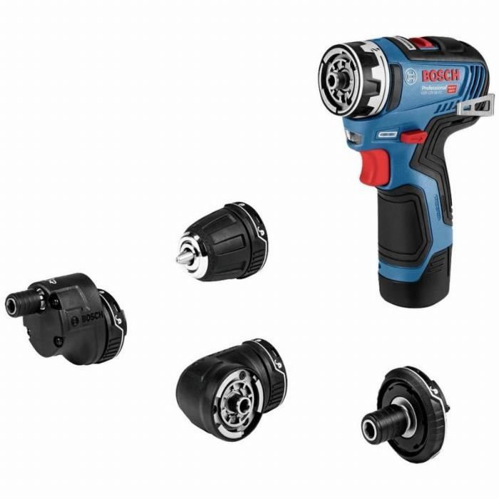 Аккумуляторная дрель-шуруповерт Bosch Professional GSR 12V-35 FC + насадка GFA 12-H + насадка GFA 12-B + L-BOXX - 06019H300B