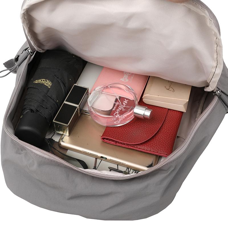 Студенческая школьная сумка однотонный женский дорожный рюкзак большой емкости