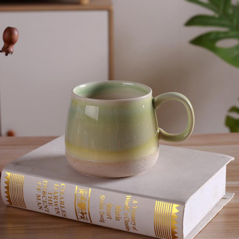 Creative Gradual Change Ceramic High Value Household Large Capacity Water Cup Ceramic Couple Breakfast Cup