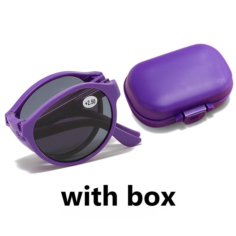 4colors Portable Folding Presbyopia Sunglasses Women Men HD Eye Protection Anti Blue Light Reading Sunglasses Fashion Goggles