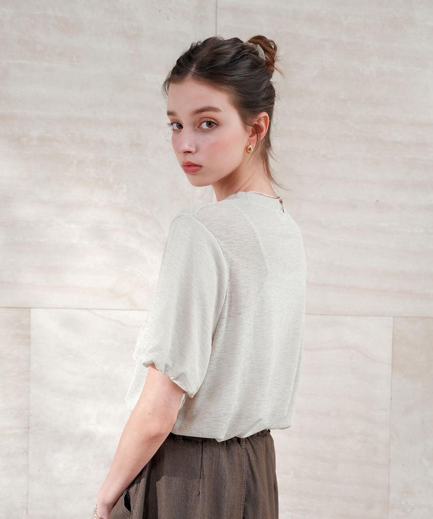 PIGMENT Airy Cool Tulip Sleeve Sweatshirt (Jxts260450)
