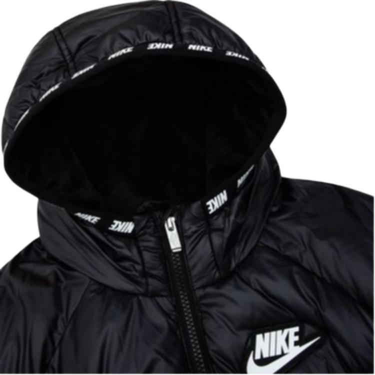 Nike Down Jacket Kids Letter Brand Logo Hooded Casual Long Sleeve Kids Jackets Black NY2142026GS-002