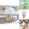 Cute And Adorable Cone Panda Keychain Plush Toy Bag Pendant