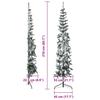 Artificial Half Christmas Tree with Snow Slim 210 cm