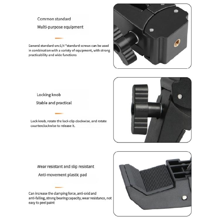 Велосипедный зажим с винтом для креплений для телефона и планшета, совместимый с диаметром трубы 15-45 мм