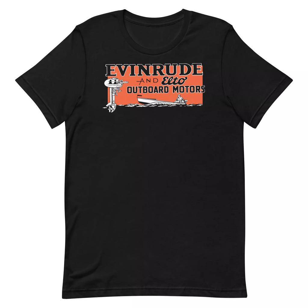 Evinrude and Outboard Motor Sign Shirt Retro Style Graphic Tee Shirt t-shirt