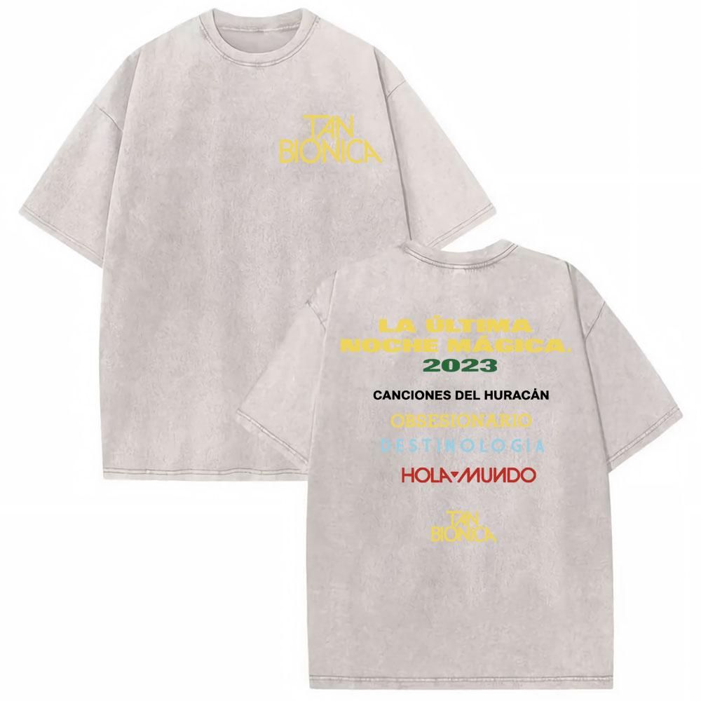 Rock Band Tan Bionica Chano Graphic T Shirt Men Women Harajuku Streetwear Tshirt Cotton Oversized Vintage Washed Tshirt