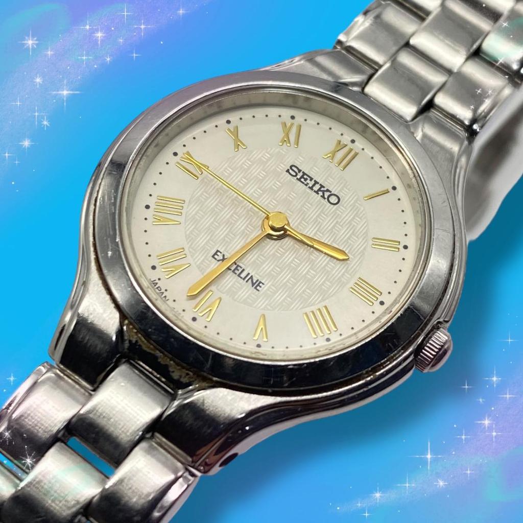 [USED] Working Seiko Exceline Women's Watch, Roman Numerals, Waterproof, Quartz Movement
