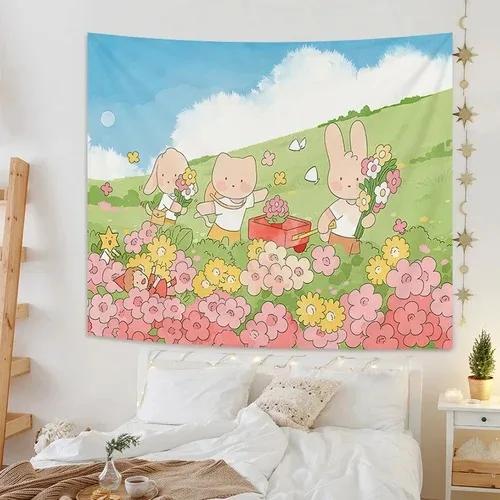 Декоративный гобелен Fresh Field Spring Outing Style для спальни, гостиной, украшения стен дома, гобелен