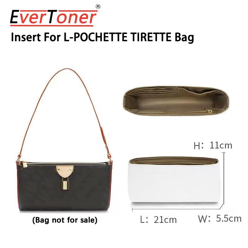 EverToner Подходит для сумки-клатча L Бренда с молнией, Органайзер-вставка для дорожной сумки, Внутренний карман, Портативные сумки для хранения косметики