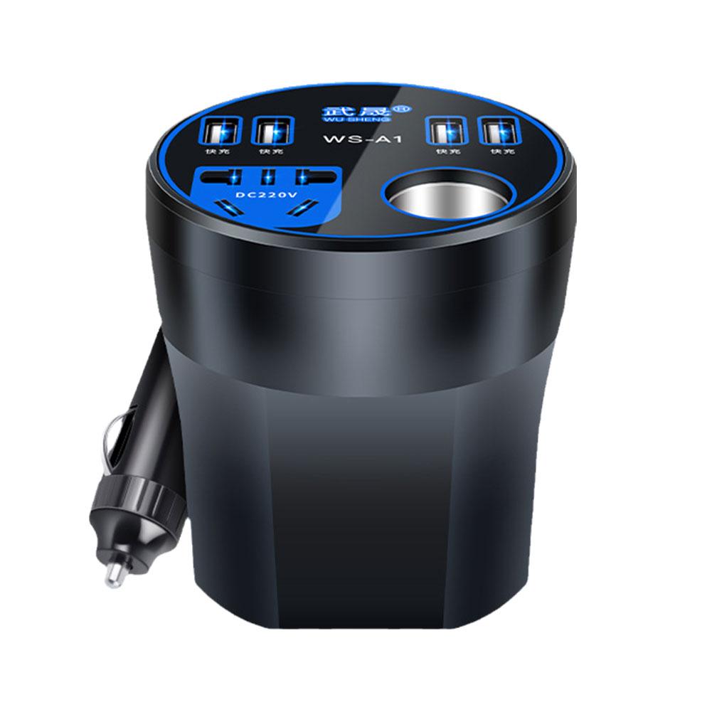 Car Power Inverter 200W Led Display 3 USB Ports + Cigarette Lighter QC3.0 Inverter Car Charger For Phone Electronic Device R4X9