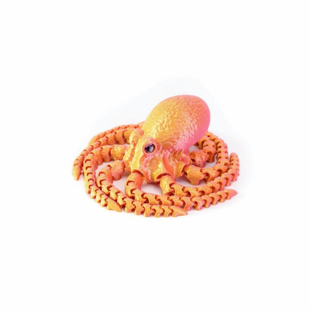 Octopusfish Figurine Articulated Octopusfish Jointed Body Poseable Tentacles Living Room Decor