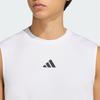 adidas Мужские майки D4T Белые с круглым вырезом Умеренный прямой крой KD0376