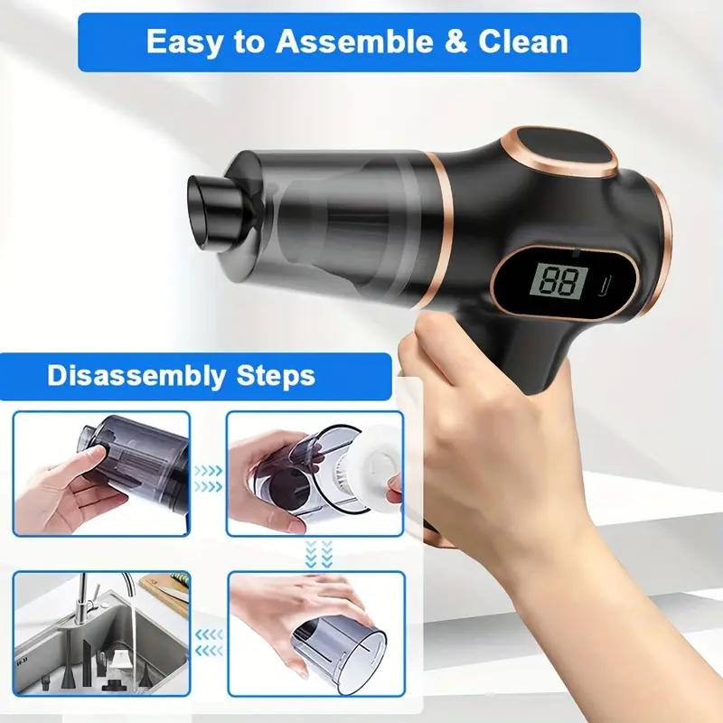 5в1 беспроводной автомобильный пылесос 1 шт. 29000Па ручной вакуумный насос 3000мАч USB зарядка цифровой дисплей для автомобиля офис бытовая техника