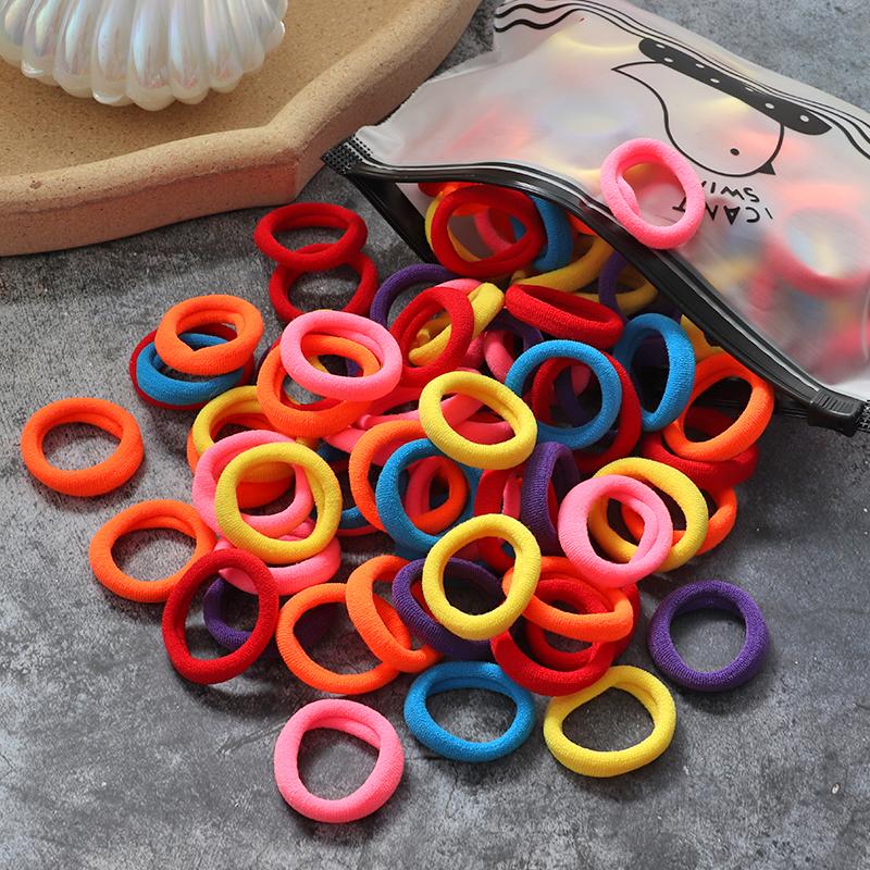 50/100 шт./компл. держатель для хвоста для девочек эластичные резинки для волос детские модные красочные аксессуары для волос