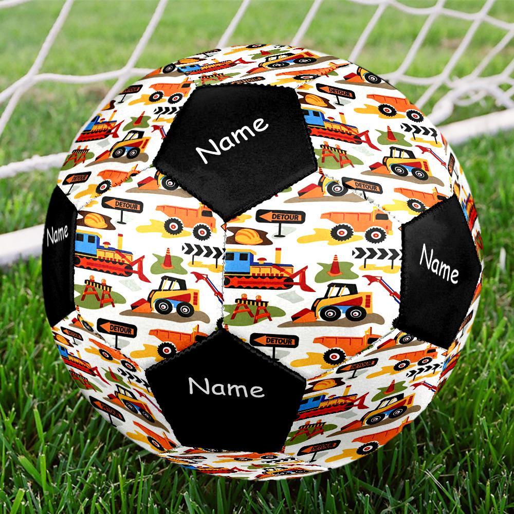 Custom Name excavator Theme Size 5 Soccer Ball, Suitable for Both Indoor and Outdoor Matches, a Gift Suitable for Everyone.