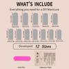 Autumn and Winter Blue Series Wearable Nails with Flower and Bowknot Glitter, Elegant Sweet Cool Girl Nail Tips, Brightening Nails