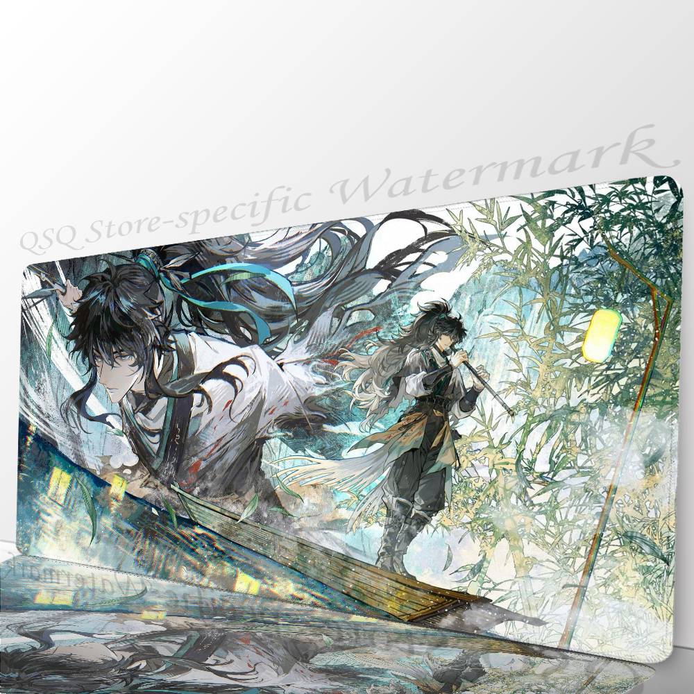 Qiuyuan Аниме W-wuthering Waves Коврик для мыши Нескользящий Подходит для офисных компьютеров Ноутбуков Игровых столов E-sports Клавиатуры XXL