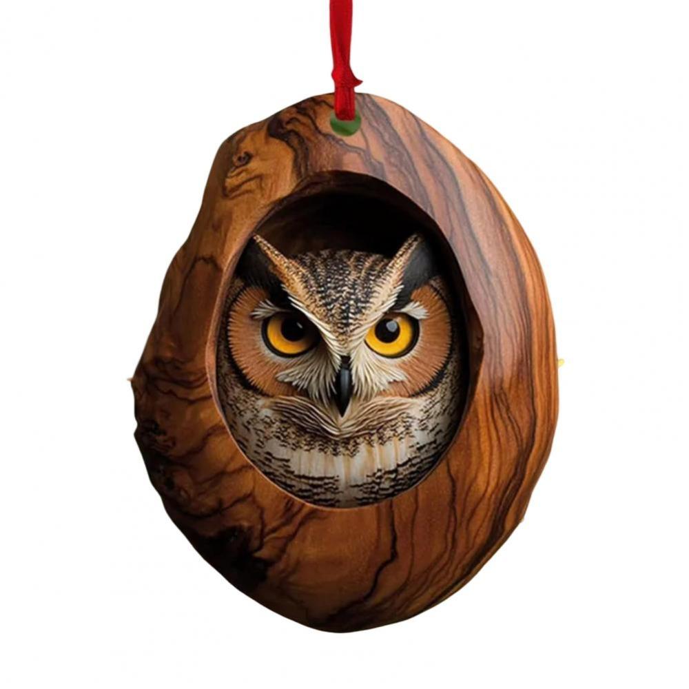 Forest Animal Christmas Ornaments 2D Flat Christmas Tree Hanging Seasonal Decor