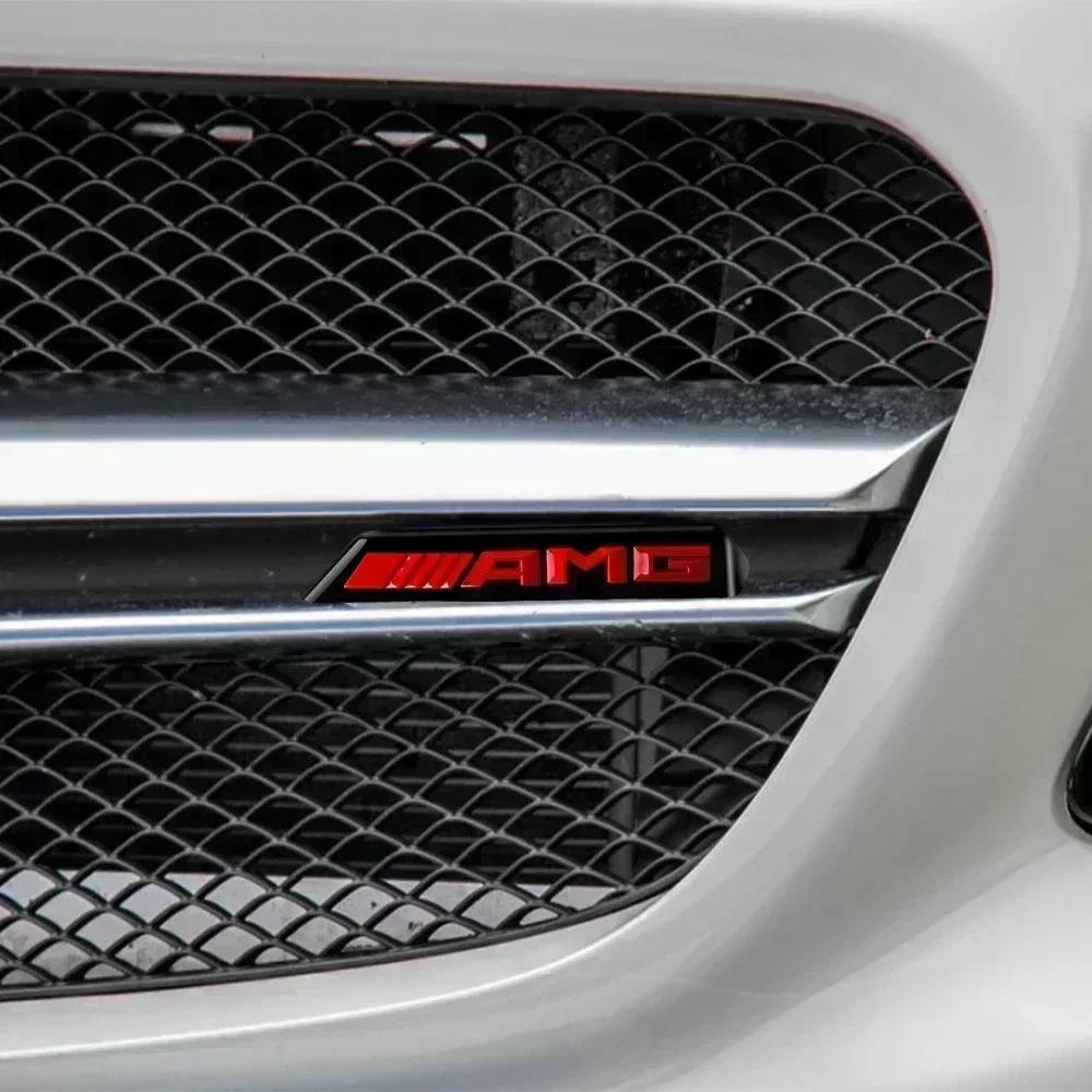 3D ABS Car Sticker Front Grille Emblem Decoration Accessories for Mercedes Benz AMG E C G M R S Class W176 W204 W212 GLC CLA GLA VT1