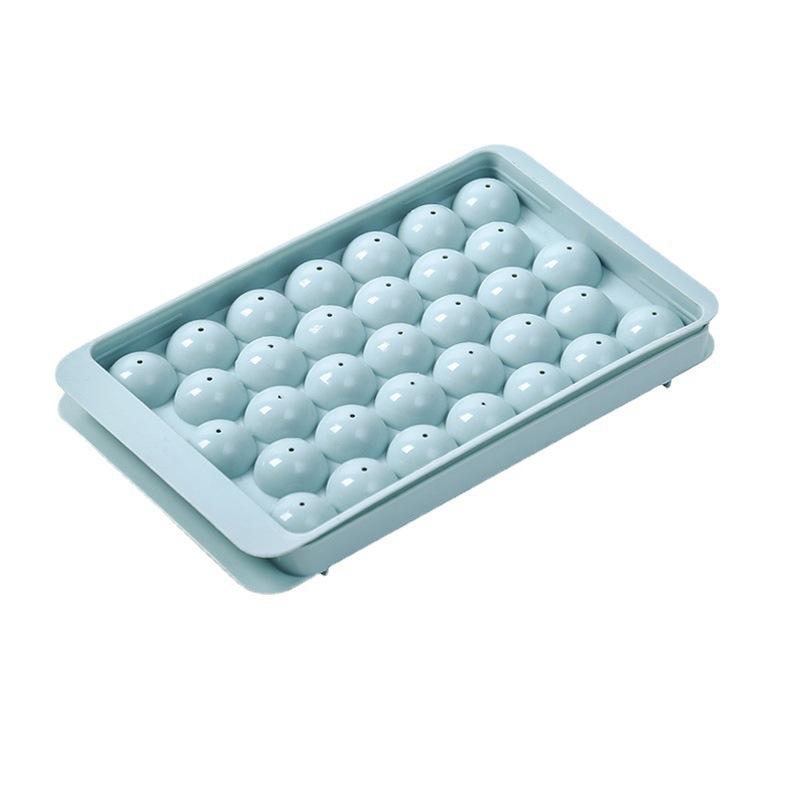 3D Round Balls Ice Plastic Molds DIY Cube Tray Silicone Molds for Whisky Juice Ice Ball Making Household Ice Mold with Cover 6