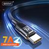 QOOVI 7A USB Type C Кабель для быстрой зарядки Шнур для передачи данных Быстрая зарядка QC3.0 USB-C Зарядное устройство для Xiaomi Samsung Huawei OnePlus Poco F3