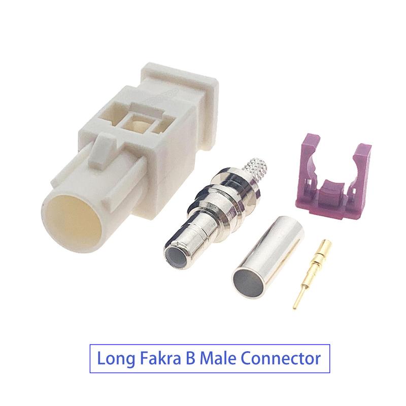 Extension Fakra A B C D E G H K Z Male Plug Crimp RF Coaxial Connector for RG316 RG174 Cable Car Radio FM GPS Antenna Adapter