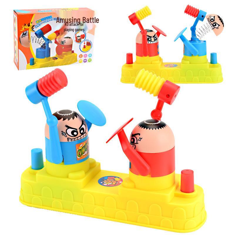 Douyin Style Children's Hand-Press Battle Toy: Two-Player Attack and Defense Desktop Game