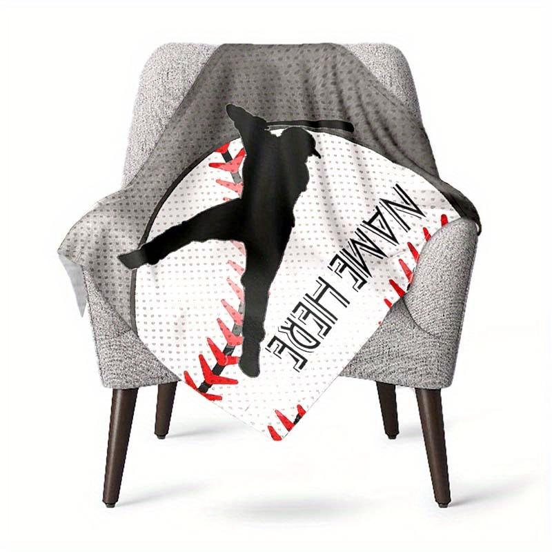 Baseball Player Customize Your Name Blanket Warm Comfortable And Soft Blankets Are Suitable For Home Chairs Office Sofas Sofas Office Camping And