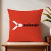Sswissairr logo cushion cover For Pillow Printing Sofa Decoration Home Car Room Coffee Shop Office Nordic Simplicity
