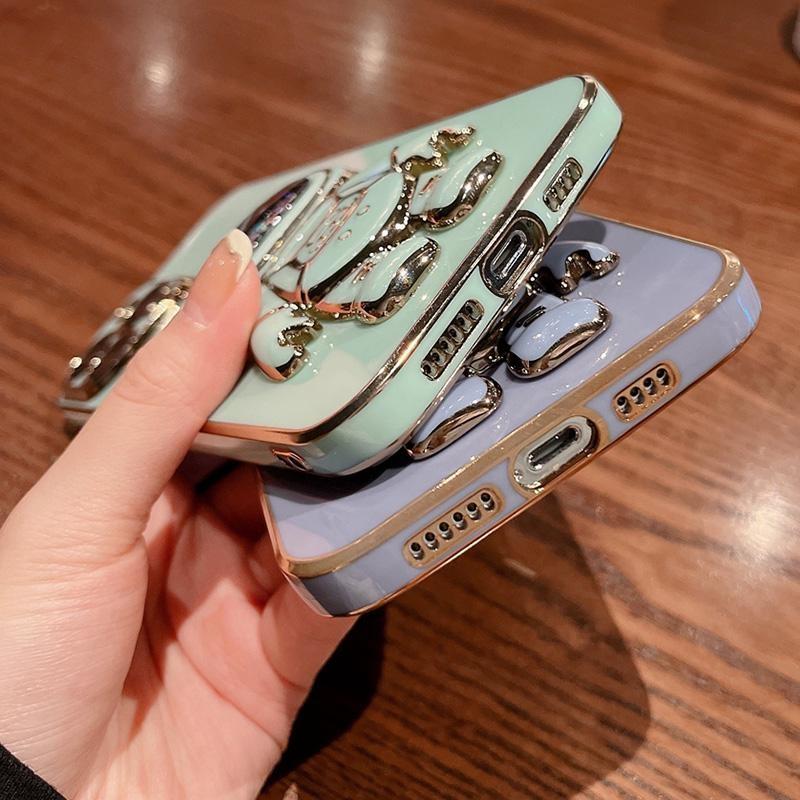 Чехол-держатель Astronaut с покрытием для Samsung S24 S23 S22 S21 S20 Ultra Plus FE A16 A56 A15 A35 A55 A14 A54 iPhone 16 15 14 13 12 Pro Max XS MAX XR X 8 7+