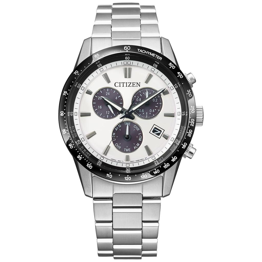 Photovoltaic Chronograph Waterproof White Silver [Citizen] Eco-Drive BL5614-59A Men's