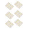 36PCS Drum Dampeners Gels Silicone Gel Pads Soft Drum Dampeners for Drums Cymbals Tone Control Yellow White Dots