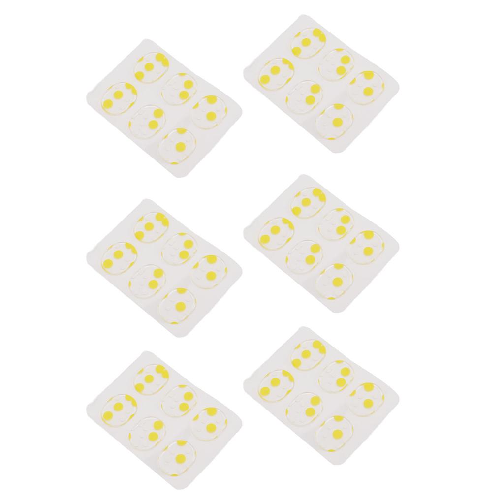 36PCS Drum Dampeners Gels Silicone Gel Pads Soft Drum Dampeners for Drums Cymbals Tone Control Yellow White Dots