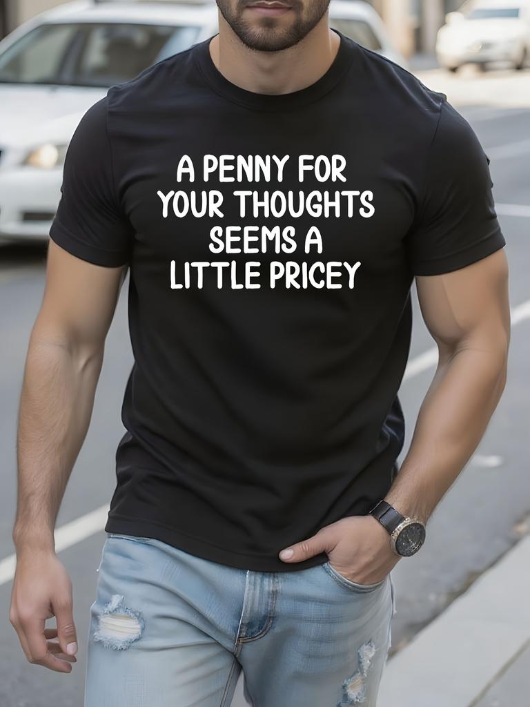 Funny Penny for Your Thoughts Tshirt Sarcastic A Penny fo...