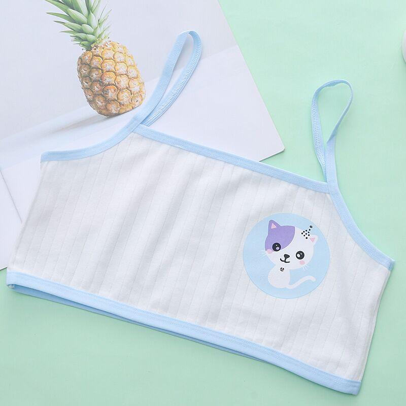 Нижнее белье для девочек-подростков из 4 предметов, детский хлопковый тренировочный бюстгальтер для детей-подростков, укороченный топ для подростков 8-14 лет