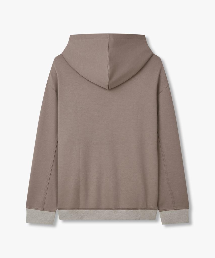 Мужская толстовка с капюшоном Armani Exchange с флоковым логотипом, эластичная_Шоколад A414331017