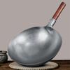 Universal Hand Hammered Iron Wok Round-bottomed Frying Pot Multifunctional Non-stick Pan  Home