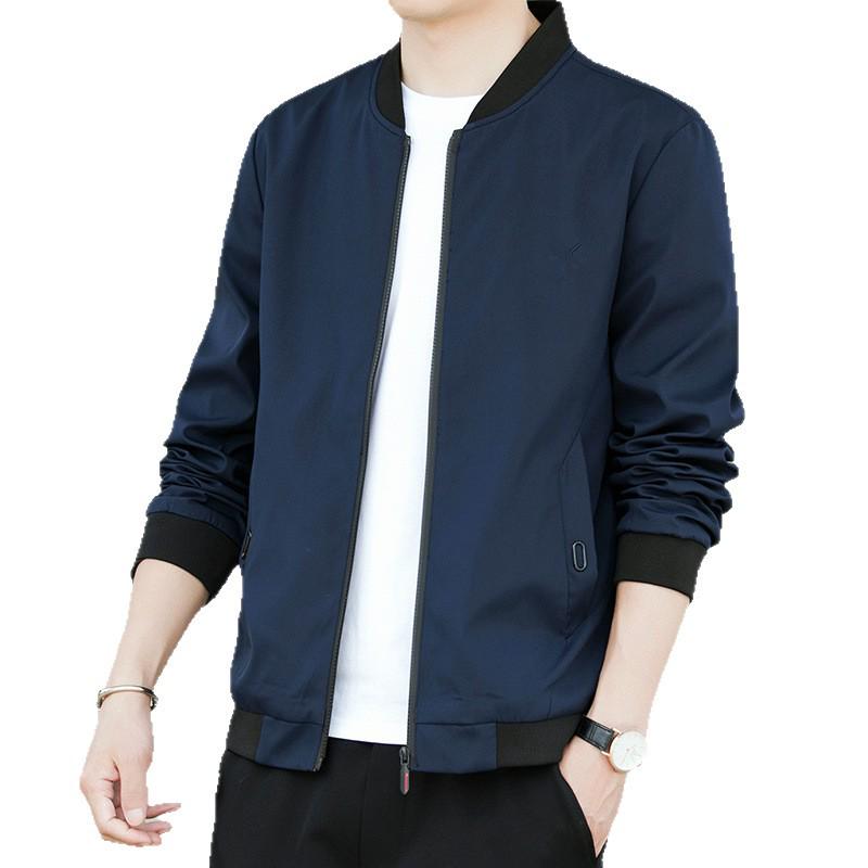 Men's Trendy Light-Colored Korean-Style Casual Jacket for Spring & Autumn